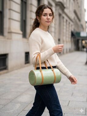 Louis Vuitton Vernis Bedford Pistachio Green Patent Leather Bag Authentic